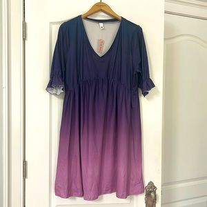 Tags still on. XL empire waist purple ombré dress! Never worn!